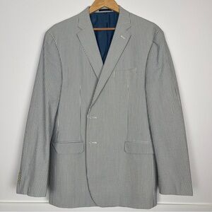 Classic Blue & White Seersucker Blazer
